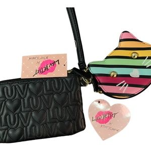 Two in one Betsey Johnson handbag + coin bag